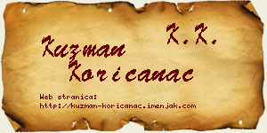 Kuzman Korićanac vizit kartica